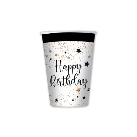 Bicchieri 200 cc Happy Birthday 8 pezzi