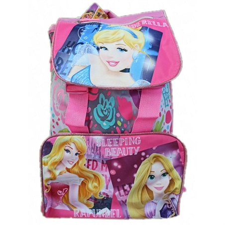 ZAINO SCUOLA ESTENSIBILE PRINCIPESSE- CENERENTOLA RAPUNZEL LA BELLA ADDORMENTATA