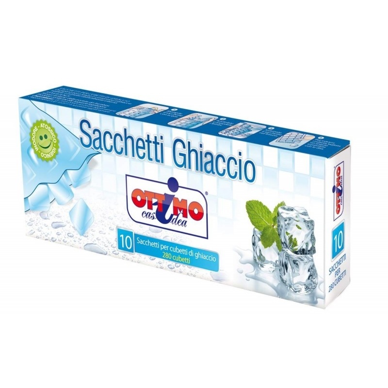 Cadis Ottimo Sacchetti Ghiaccio Pronto 280 Cubetti 10 Pz