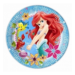 Piatti 23 cm Sirenetta Ariel 8 pezzi