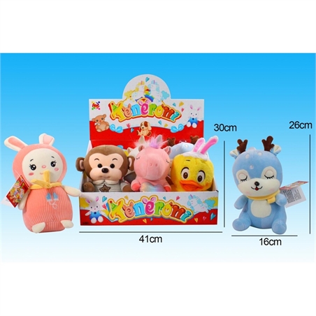 ANIMALI PELUCHE CM 27 6 ASSORTITI