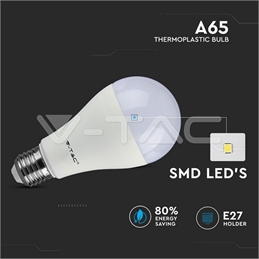 Lampadina LED 17W E27 A65 Termoplastico Bianco