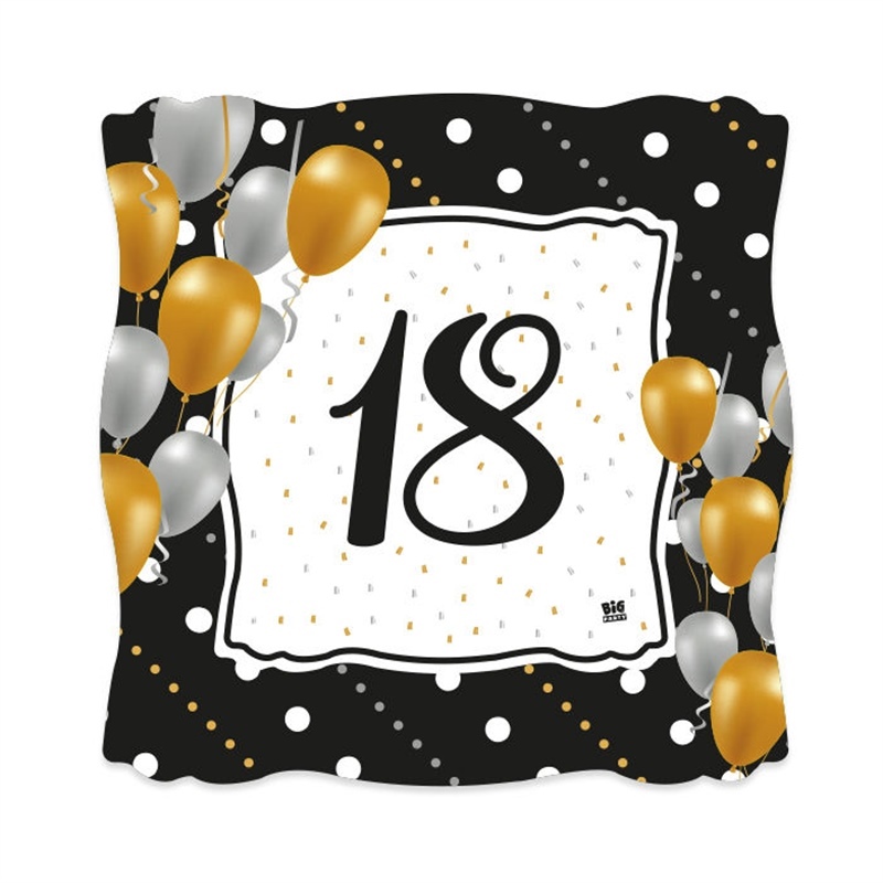 Piatti in carta 19 cm 18 Anni Prestige 8 pezzi