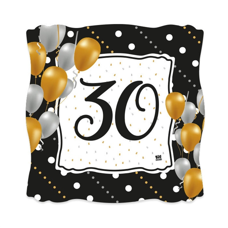 Piatti in carta 19 cm 30 anni Prestige 8 pz