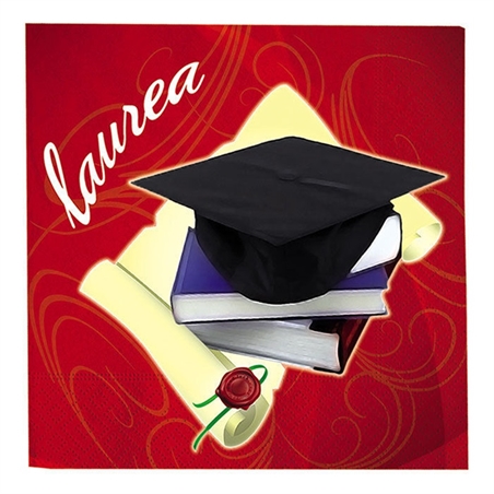 Tovaglioli 33x33 cm Laurea 20 pezzi