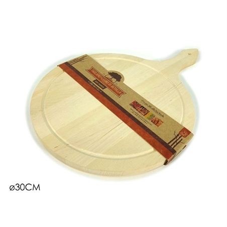 TAGLIERE LEGNO C/MANICO D.30 x P 45 X H 1,5 CM