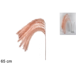 Ramo Rosa con Piume decorazione natalizia per arredamento moderno h 65 cm