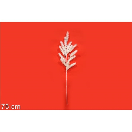 RAMO ABETE GLITTERATO 75 CM BIANCO 