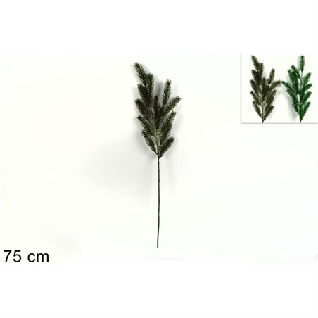 RAMO ABETE GLITTERATO 75 CM VERDE