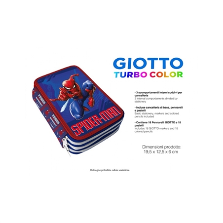 Spider-Man Astuccio 3 zip Giotto