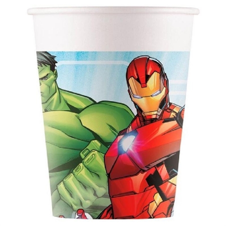 Bicchieri in carta 200 ml Avengers Mighty 8 pezzi