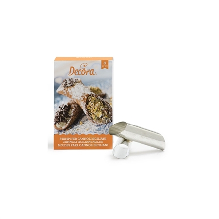 6 Formine Cannoli Siciliani In Acciaio 12 X 2 Cm