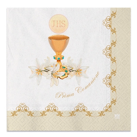 Tovaglioli 33x33 cm Comunione Classic 20 pezzi