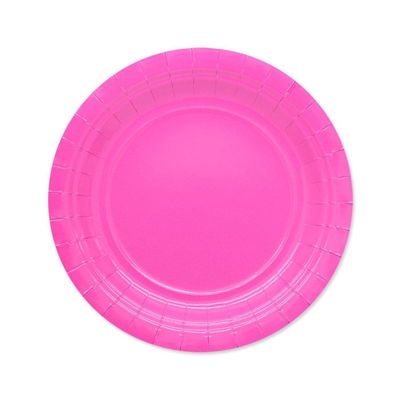 Piatti in Carta Ecolor 18 cm Fucsia 25 pezzi