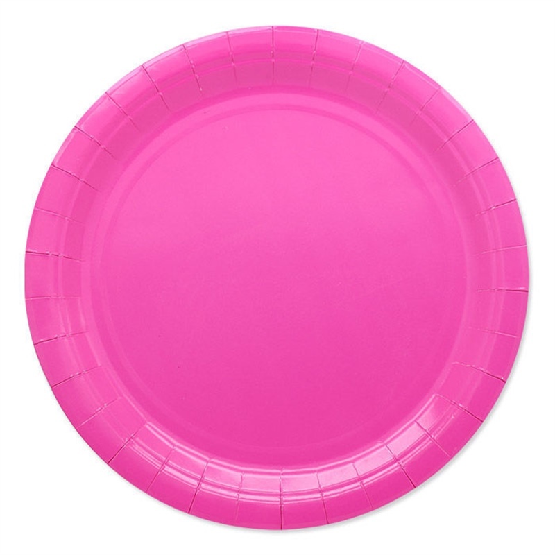 Piatti in Carta Ecolor 24 cm Fucsia 25 pezzi