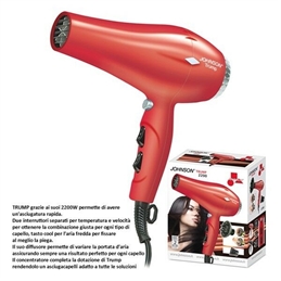 TRUMP JOHNSON AsciugaCapelli Professionale 2200W