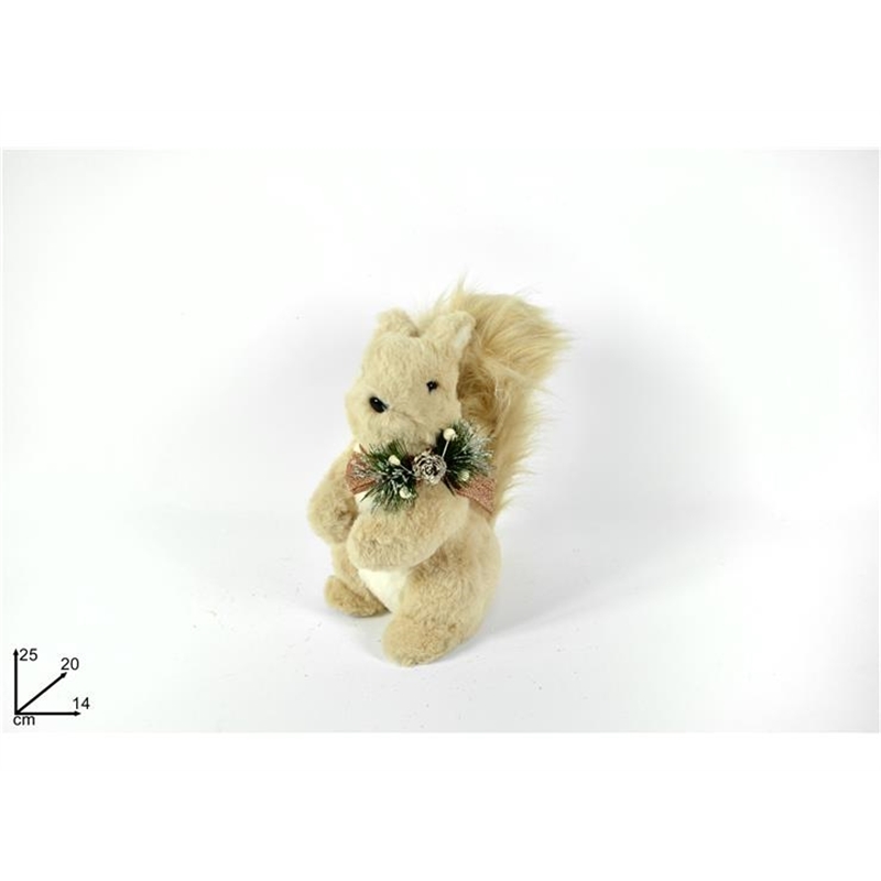 SCOIATTOLO C/PELLICCIA PIGNE BACCHE