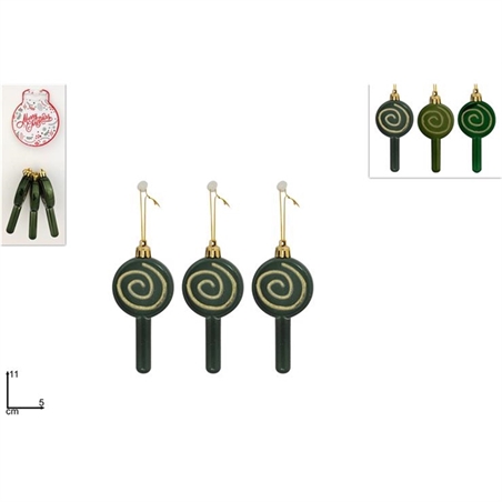APPENDINI LECCA LECCA SET 3PZ VERDE ASSORTITI