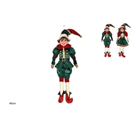 ELFO ABITO VELLUTO VERDE/ROSSO ASSORTITO