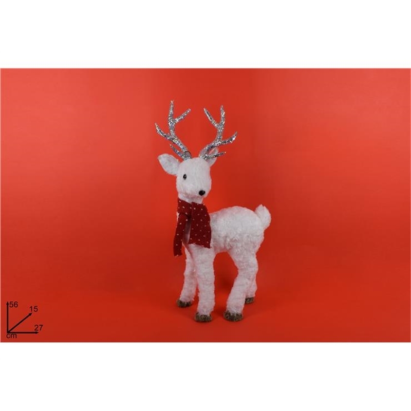 RENNA PELLICCIA BIANCA 56CM