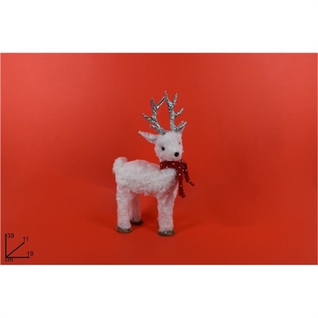 RENNA PELLICCIA BIANCA 39CM 