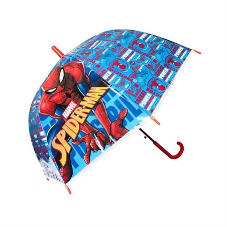 Ombrello Trasparente Bambino 45Cm Spiderman Uomo ragno