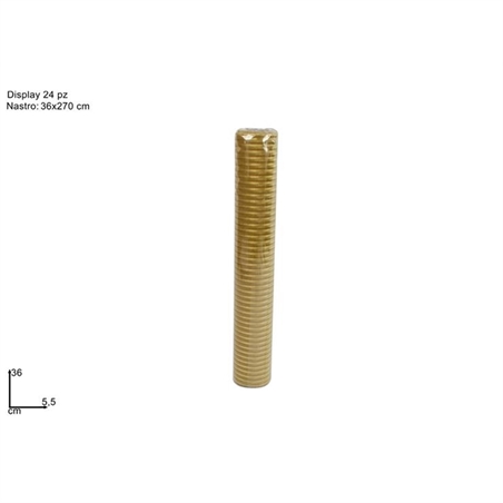NASTRO ORO VELLUTO RIGATO 36 CM x 270 CM