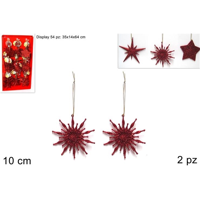 APPENDINO NATALIZIO 2 PZ 3 ASSORTITI ROSSO 