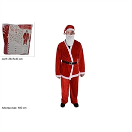 vestito babbo natale velluto adulto 