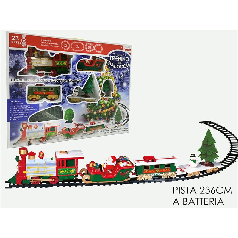 Pista Treno di Natale con luci e suoni 22 pezzi