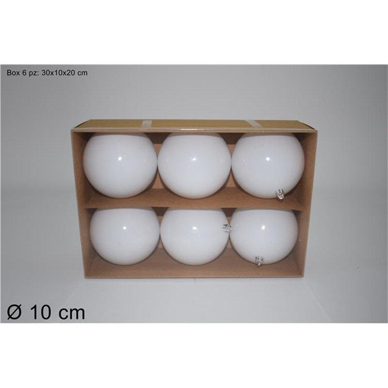 BOX 6 PALLE 10 CM LUCIDE BIANCO 