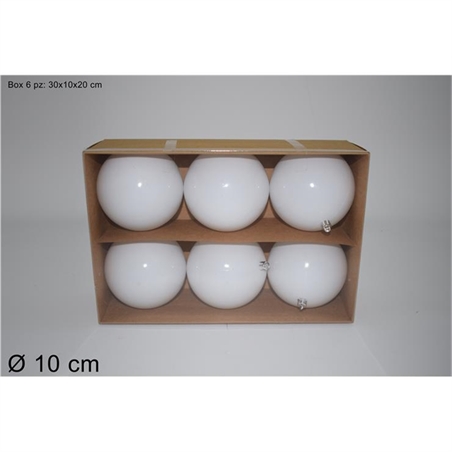 BOX 6 PALLE 10 CM LUCIDE BIANCO 