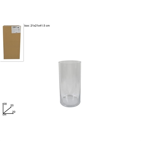 VASO VETRO CILINDRO 38 CM ø 20 CM