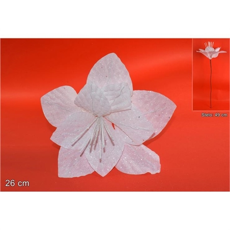 STELO POINSETTIA GLITTERATO BIANCO