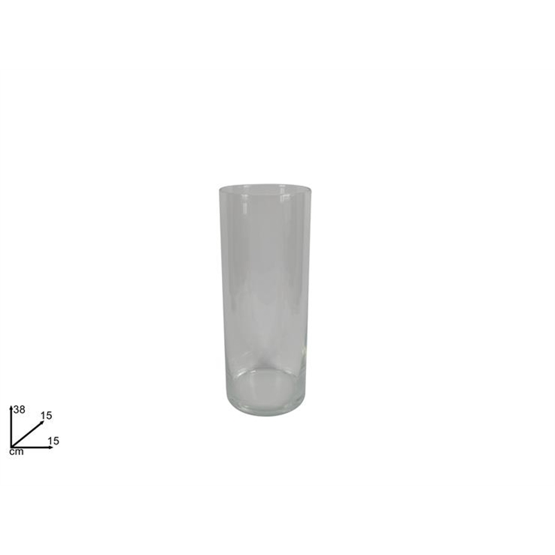 VASO VETRO CILINDRO 38CM ø 15CM