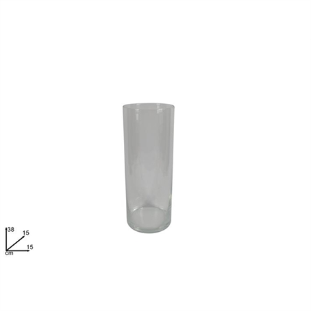 VASO VETRO CILINDRO 38CM ø 15CM