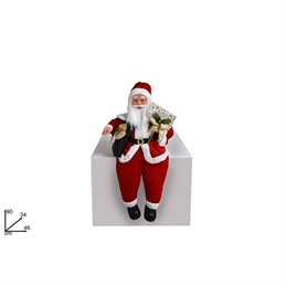 BABBO NATALE SEDUTO CON CARTELLO 