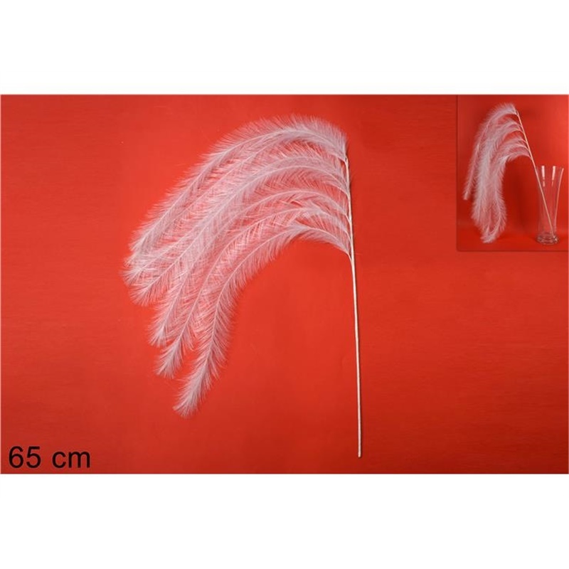 STELO RAMI PENDENTI EFFETTO PIUMA BIANCO