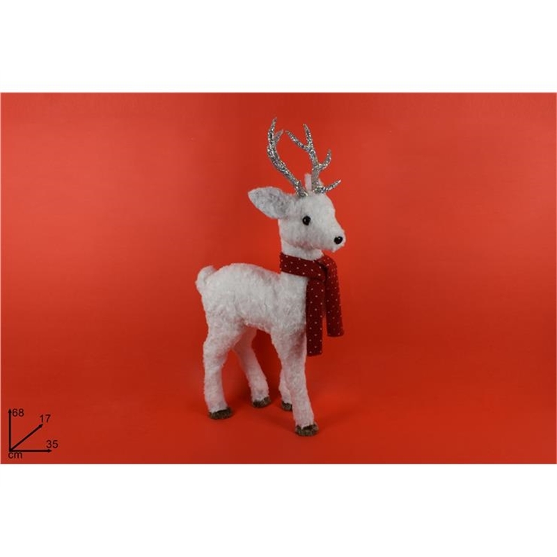 RENNA PELLICCIA BIANCA 68 CM