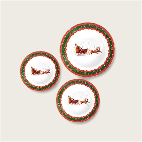 SET 18 PIATTI NATALE CHRISTMAS – SLITTA (SLED)