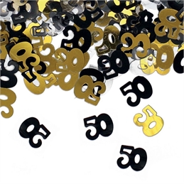 Coriandoli da Tavolo in plastica 50 anni Prestige 15 grammi