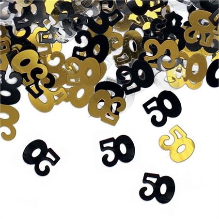 Coriandoli da Tavolo in plastica 50 anni Prestige 15 grammi