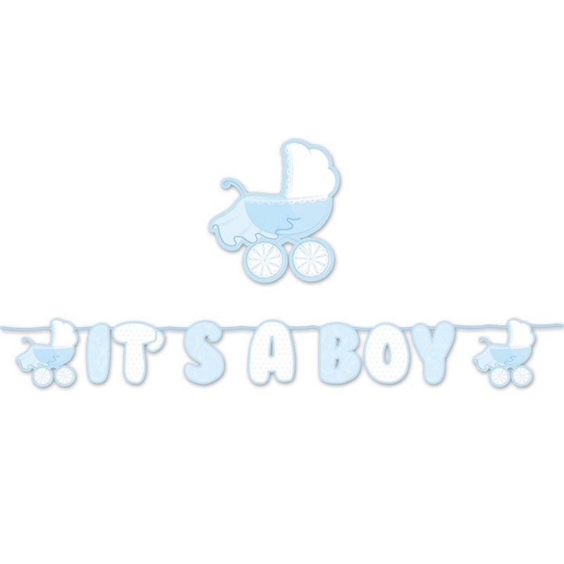 Festone Kit Scritta Maxi 600 x 25 cm It's a Boy Festone Kit Scritta Maxi 600 x 25 cm It's a Boy