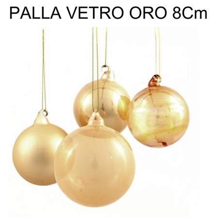 PALLA VETRO ORO 8 Cm ASSORTITE CON VARIA SFUMATURA 
