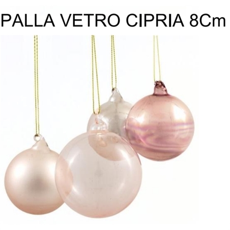 PALLA VETRO CIPRIA 8 Cm ASSORTITE CON VARIA SFUMATURA 