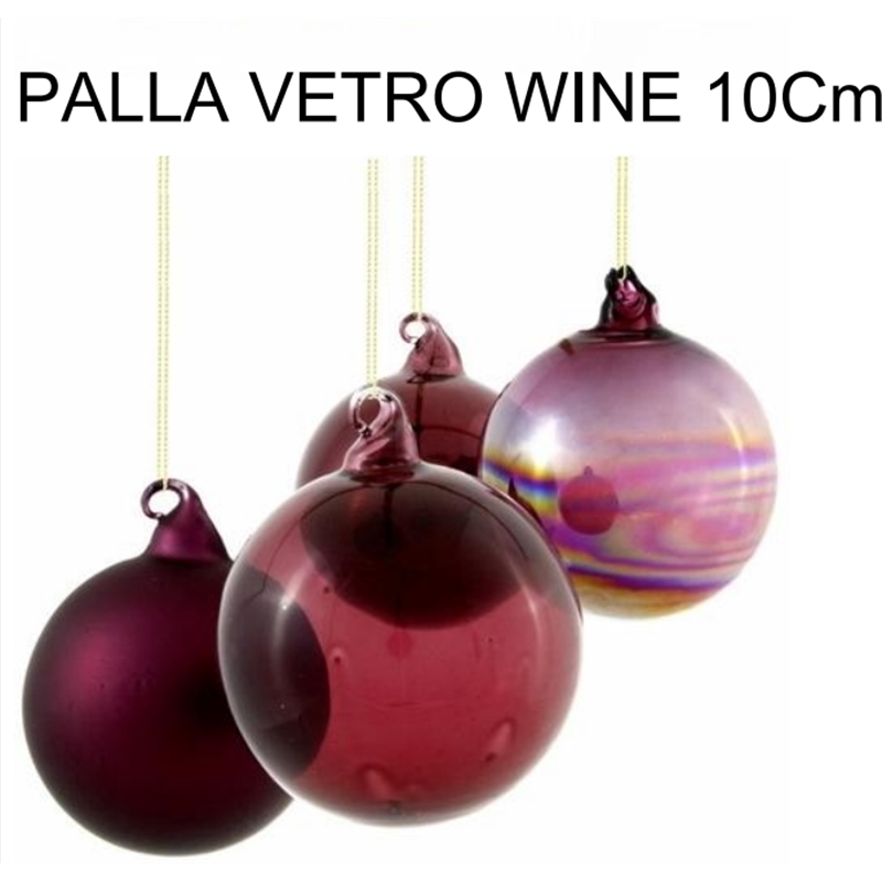 PALLA VETRO WINE 10 Cm ASSORTITE CON VARIA SFUMATURA 