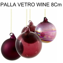 PALLA VETRO WINE 8 Cm ASSORTITE CON VARIA SFUMATURA 