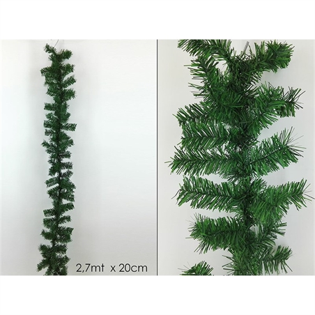 Ghirlanda natalizia verde 270 cm