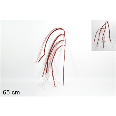 STELO 4 RAMETTI GLITTERATI ROSSO A