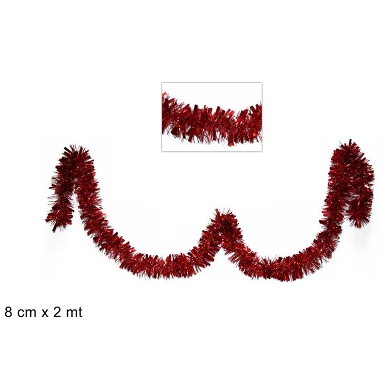 FILO ADDOBBO ROSSO 8 CM X 2 MT 